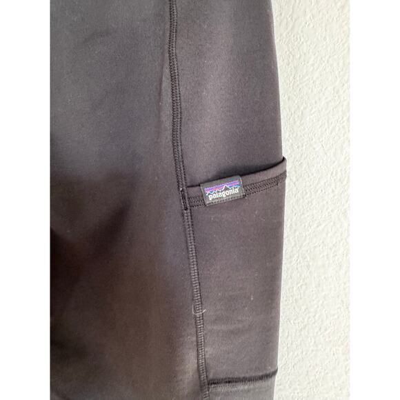 Patagonia Leggings Black Yoga Activewear Pants Pockets Stretch Athletic Size L - Picture 3 of 7